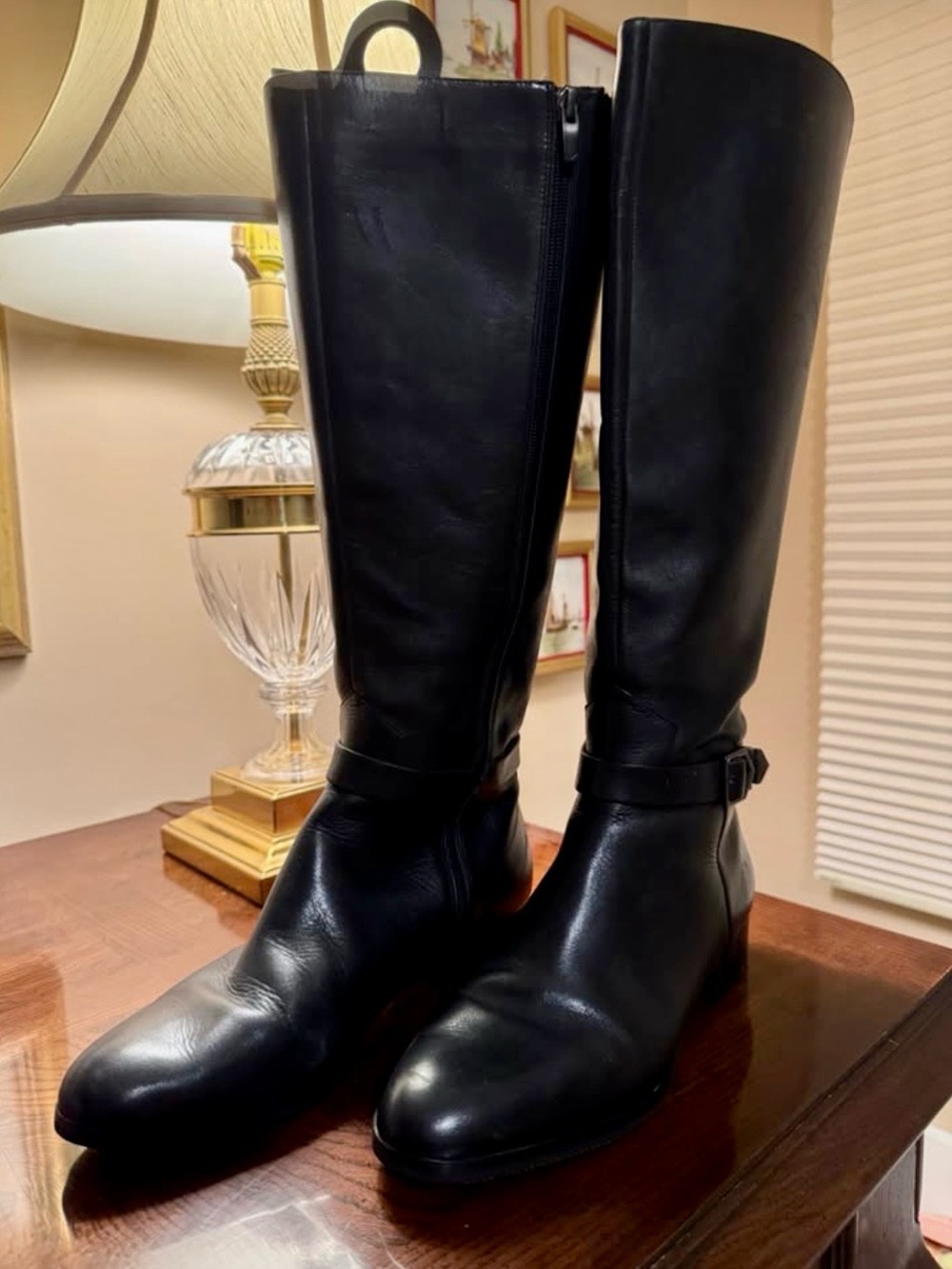 Women’s Via Spiga WIDE CALF Leather Knee-High Riding Boots 10.5M